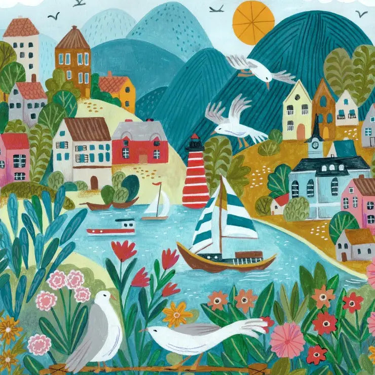 Coastal Village 1000 Piece Puzzle