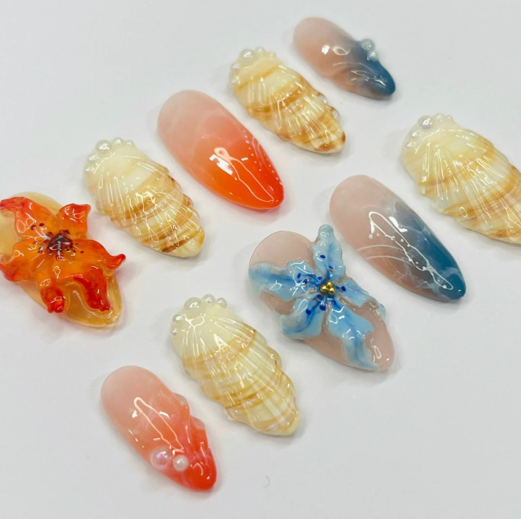 Seashell Serenity Press-on Nails