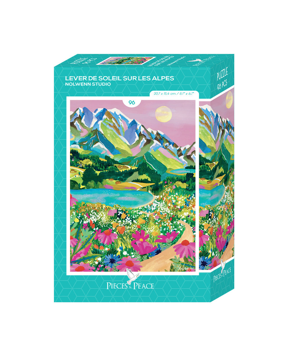 Sunrise Over the Alps 96 Piece Mini Puzzle