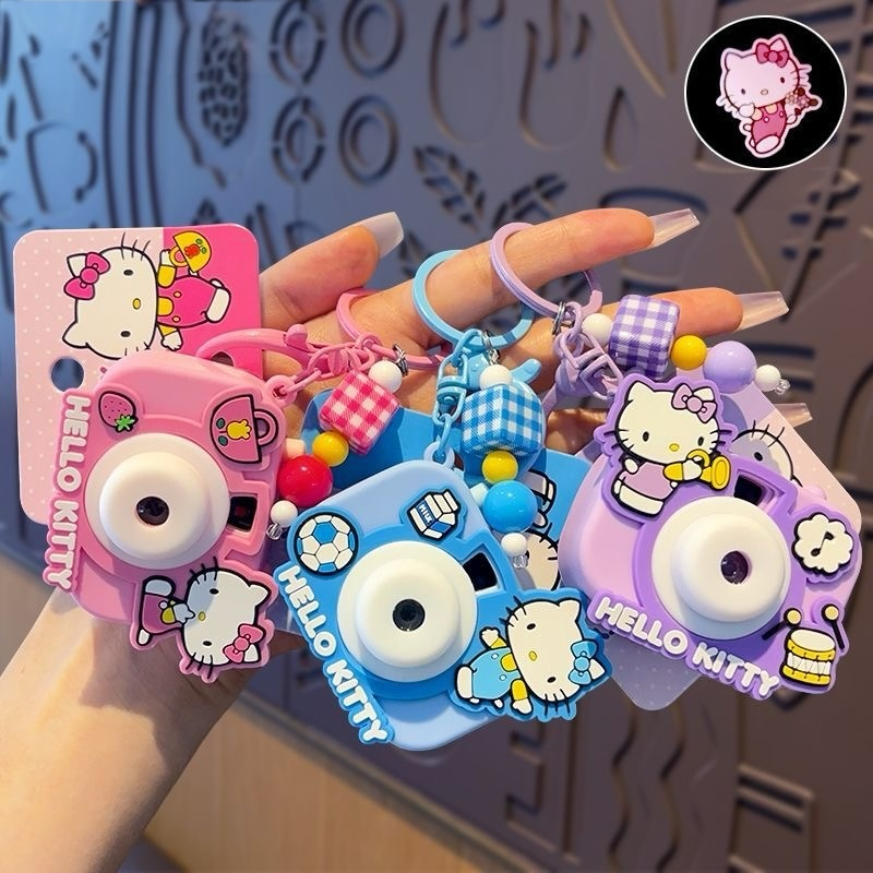 Hello Kitty Projector Camera Keychain Charm