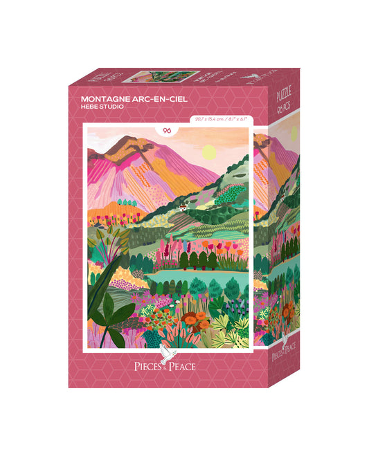 Rainbow Mountain 96 Piece Mini Puzzle