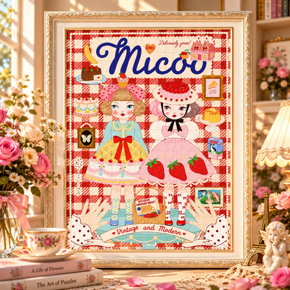 Vintage Girls 500 Piece Jigsaw Puzzle Kessing