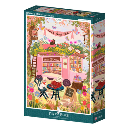 Traveling Books 1000 Piece Puzzle Pieces & Peace