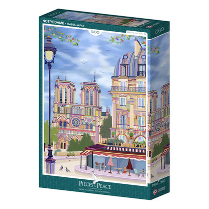 Notre Dame 1000 Piece Puzzle Pieces & Peace