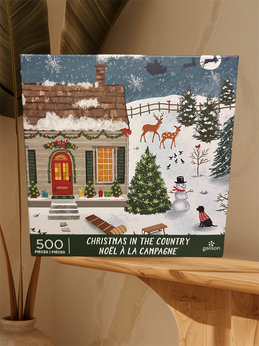 Galison Christmas in the Country 500 Piece Puzzle
