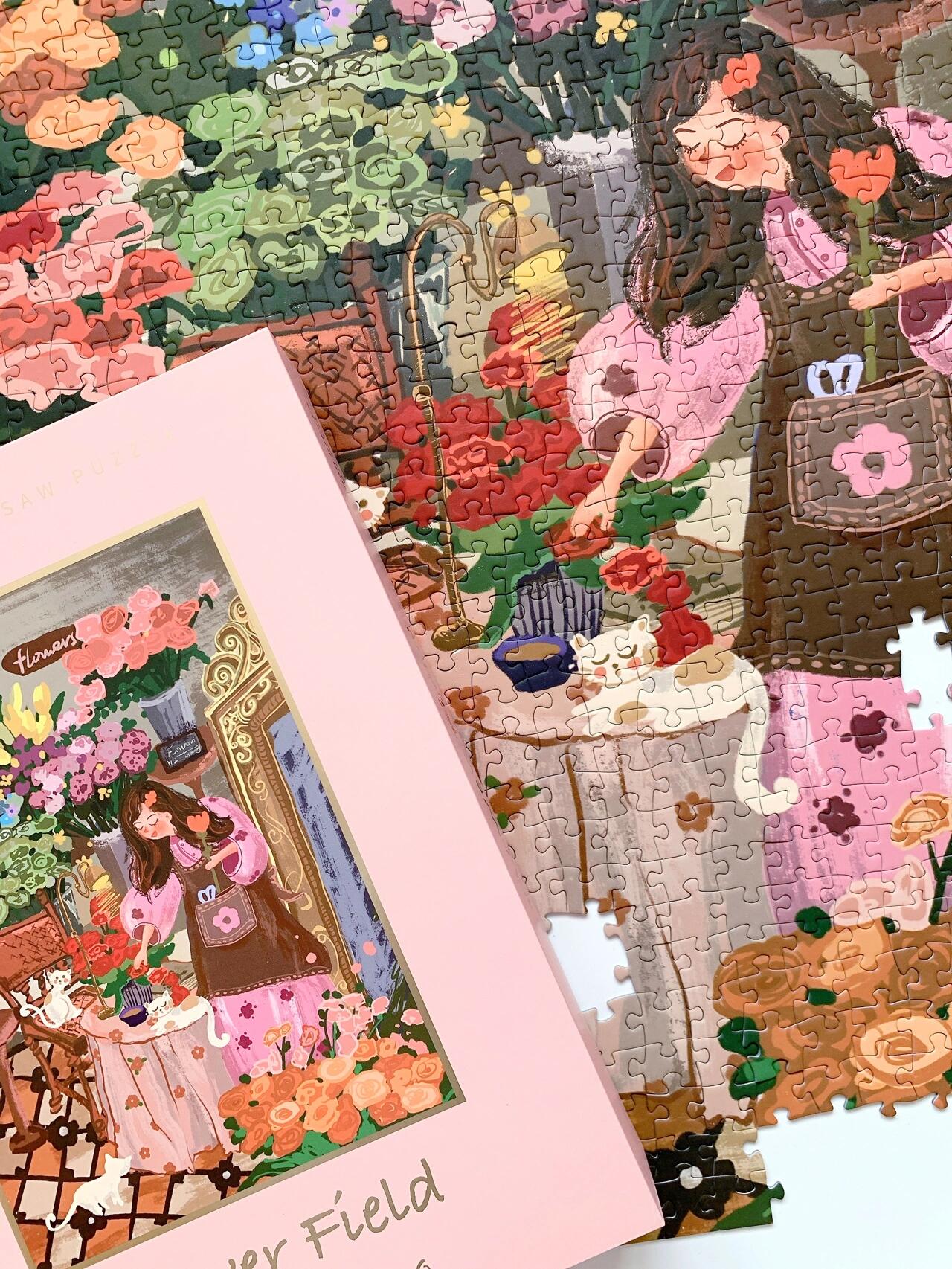 Flower Field 1000 Piece Jigsaw Puzzle