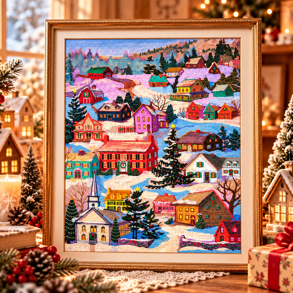 WerkShoppe Winter Village 1000 Piece Jigsaw Puzzle WerkShoppe