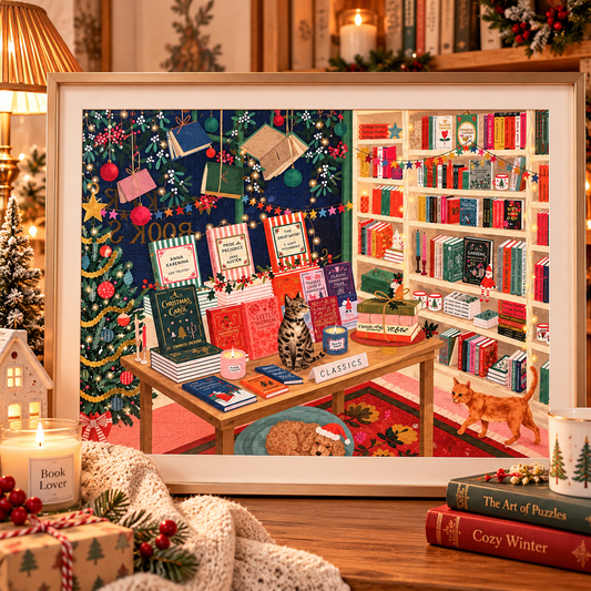 WerkShoppe Christmas Bookshop 1000 Piece Jigsaw Puzzle WerkShoppe
