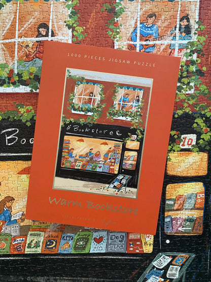Warm Bookstore 1000 Piece Jigsaw Puzzle
