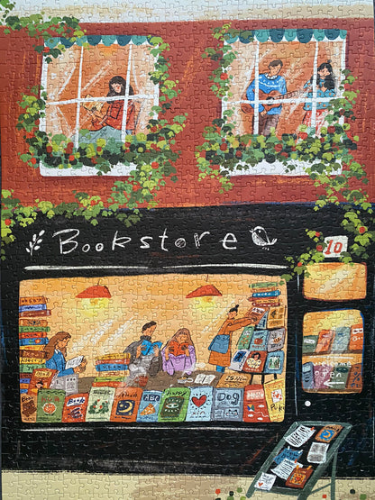 Warm Bookstore 1000 Piece Jigsaw Puzzle