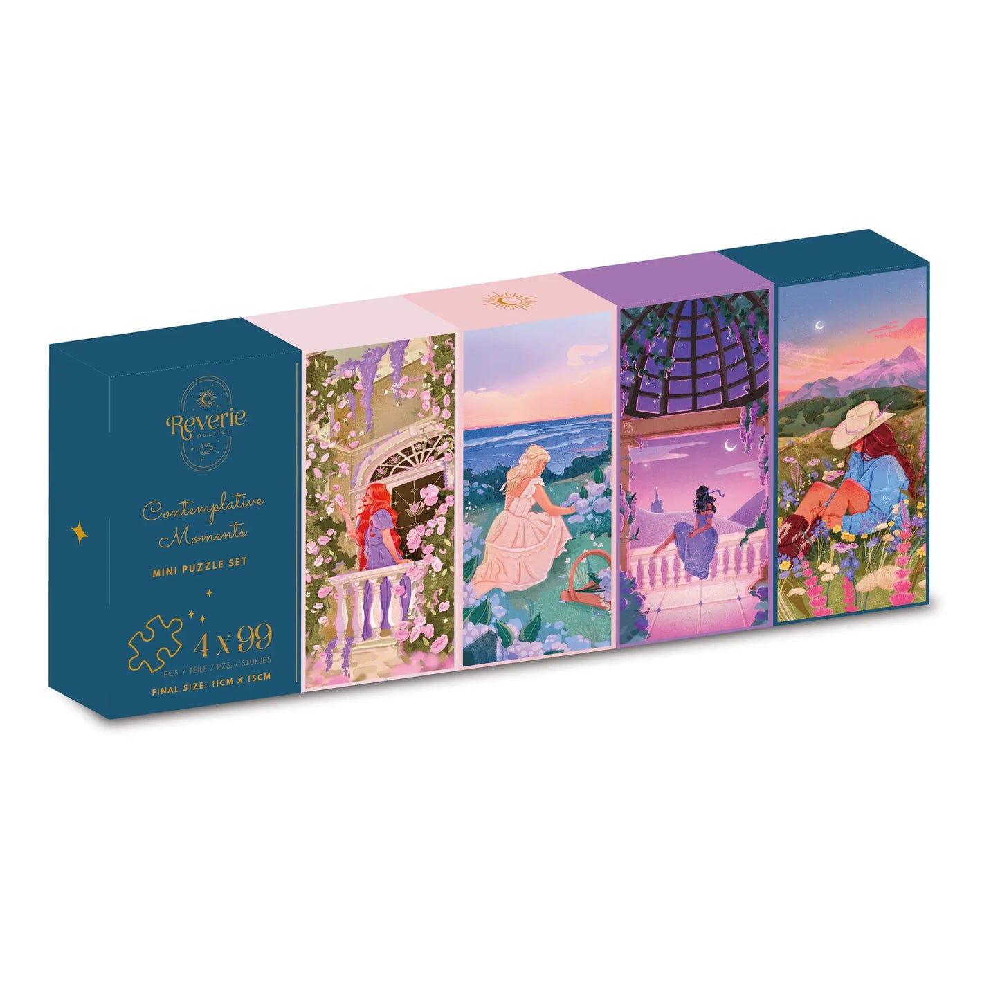 Contemplative Moments 4 X 99 Piece Mini Puzzle Set