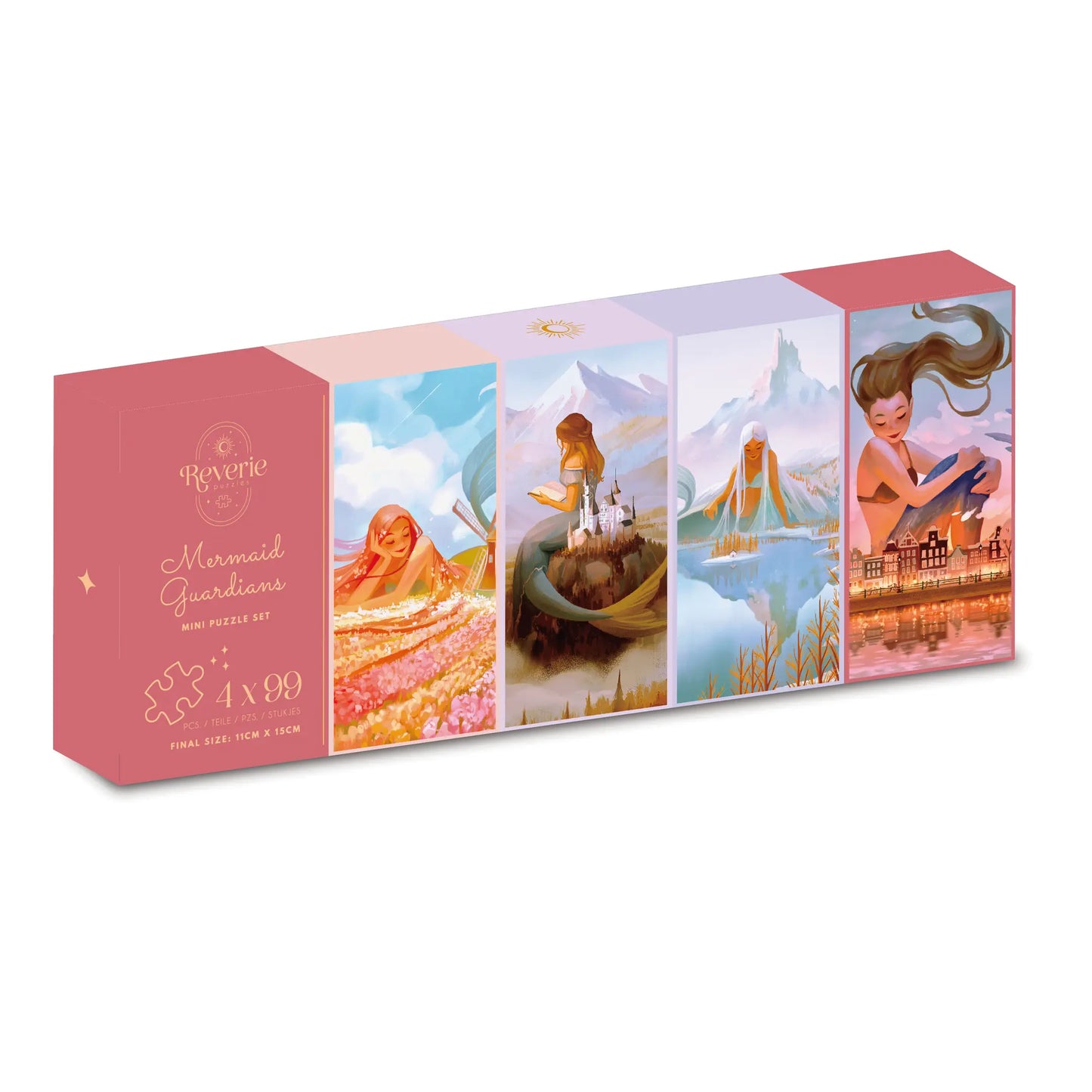 Mermaid Guardians 4 X 99 Piece Mini Puzzle Set