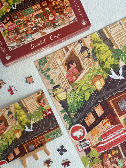 Sunlit Café 1000 Piece Jigsaw Puzzle