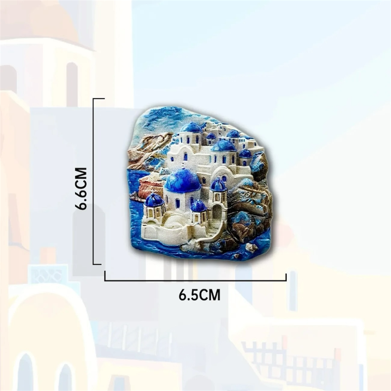 Santorini Travel Souvenir Fridge Magnet