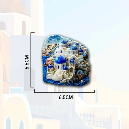 Santorini Travel Souvenir Fridge Magnet