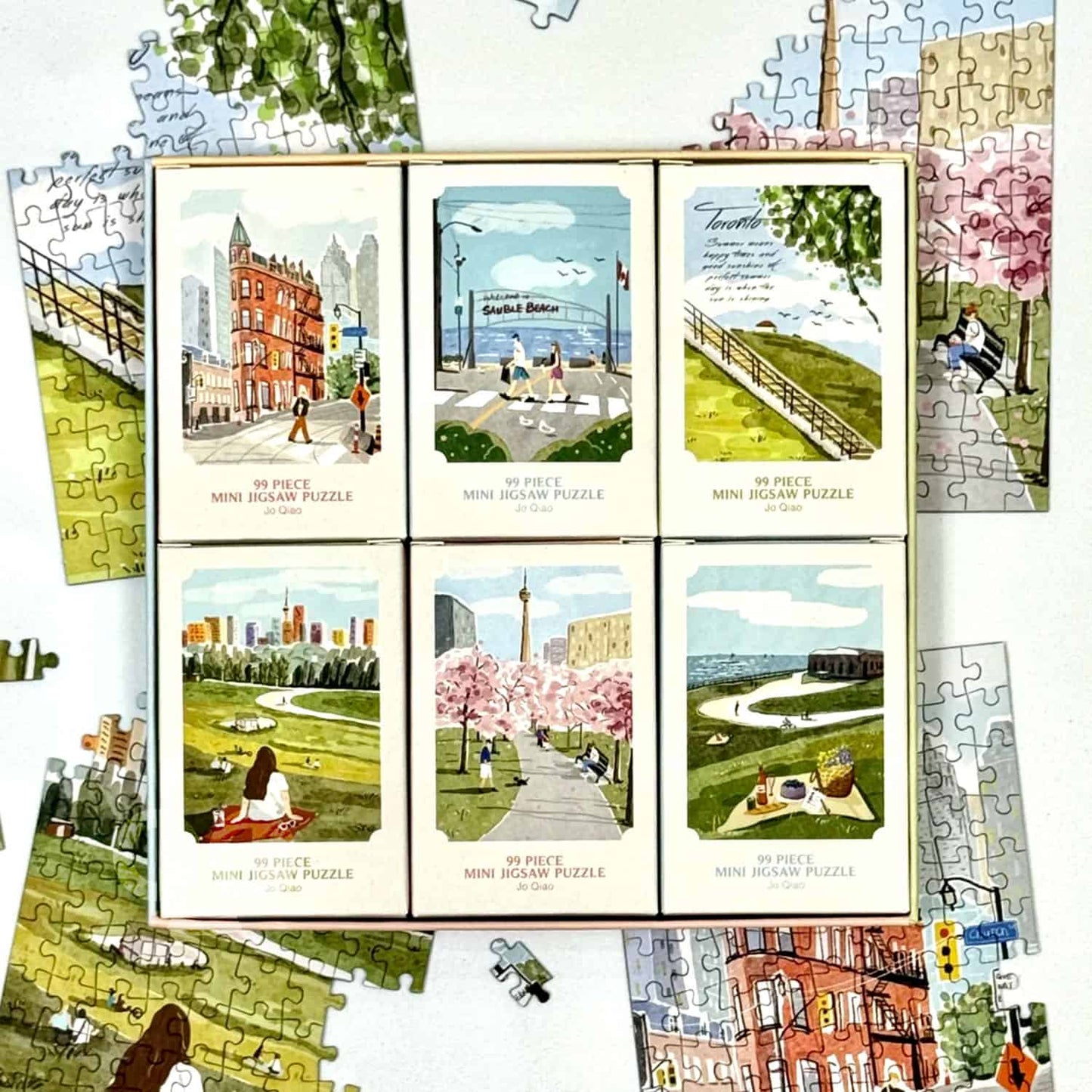 Puffinkids Toronto Journey 6 x 99 Piece Mini Jigsaw Puzzle Set Puffinkids
