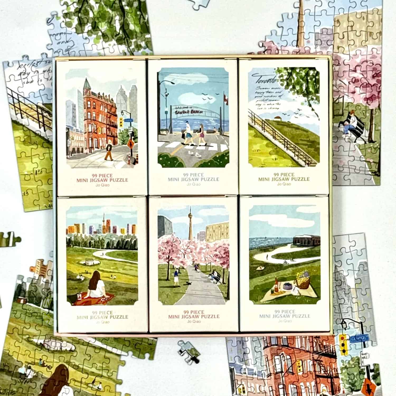 Puffinkids Toronto Journey 6 x 99 Piece Mini Jigsaw Puzzle Set Puffinkids