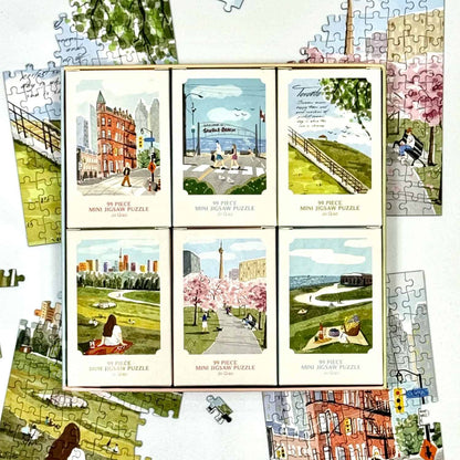 Puffinkids Toronto Journey 6 x 99 Piece Mini Jigsaw Puzzle Set Puffinkids