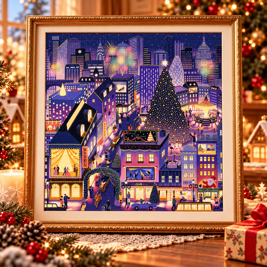 Christmas City That Never Sleeps 500 Piece Jigsaw Puzzle Gill & Lill