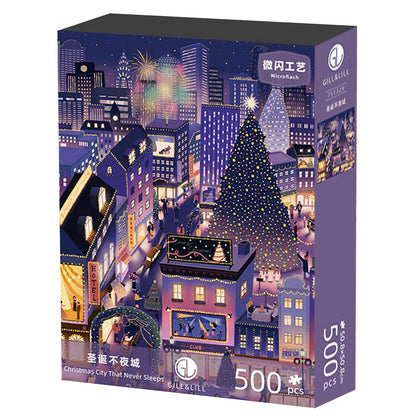 Christmas City That Never Sleeps 500 Piece Jigsaw Puzzle Gill & Lill