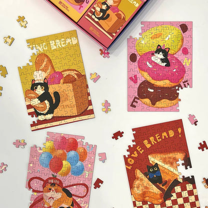 Puffinkids Bakery Cats 6 x 99 Piece Mini Jigsaw Puzzle Set