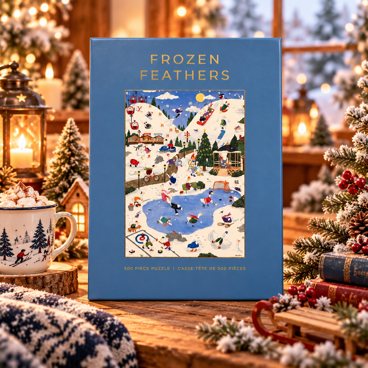 Frozen Feathers 500 Piece Jigsaw Puzzle Hobbry