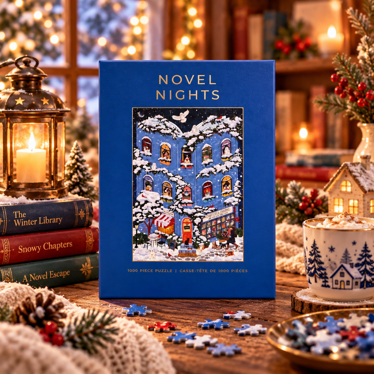 Novel Nights 1000 Piece Jigsaw Puzzle Hobbry