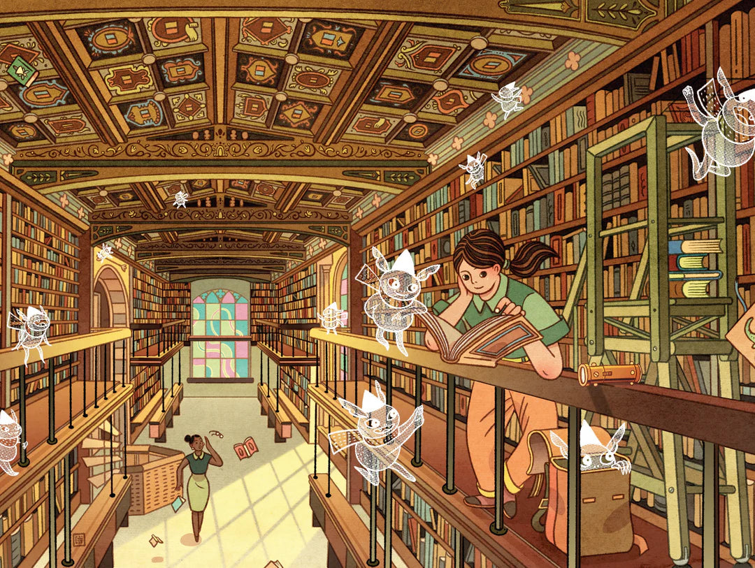 Mischief at the Library 500 Piece Jigsaw Puzzle