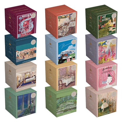 Kibifufu 12-Pack 168 Piece Mini Jigsaw Puzzle Collection 01 | Art Series Gift Set Kibifufu