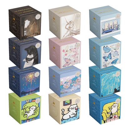 Kibifufu 12-Pack 168 Piece Mini Jigsaw Puzzle Collection 02 | Art Series Gift Set Kibifufu