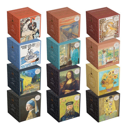 Kibifufu 12-Pack 168 Piece Mini Jigsaw Puzzle Collection 04 | Masterpiece Art Series Gift Set Kibifufu