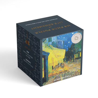 Kibifufu Café Terrace at Night 168 Piece Mini Jigsaw Puzzle Kibifufu