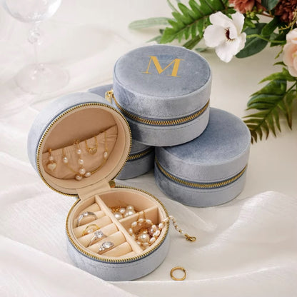 Custom Velvet Jewelry Box – Personalized Gift for Bridesmaids