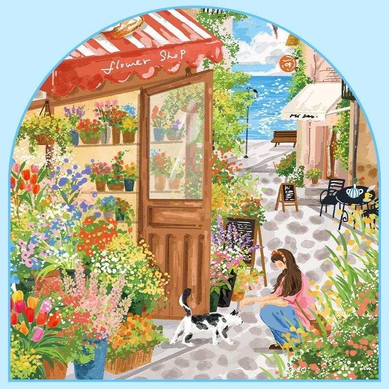 Seaside Flower Shop 1000 Piece Jigsaw Puzzle Momibook