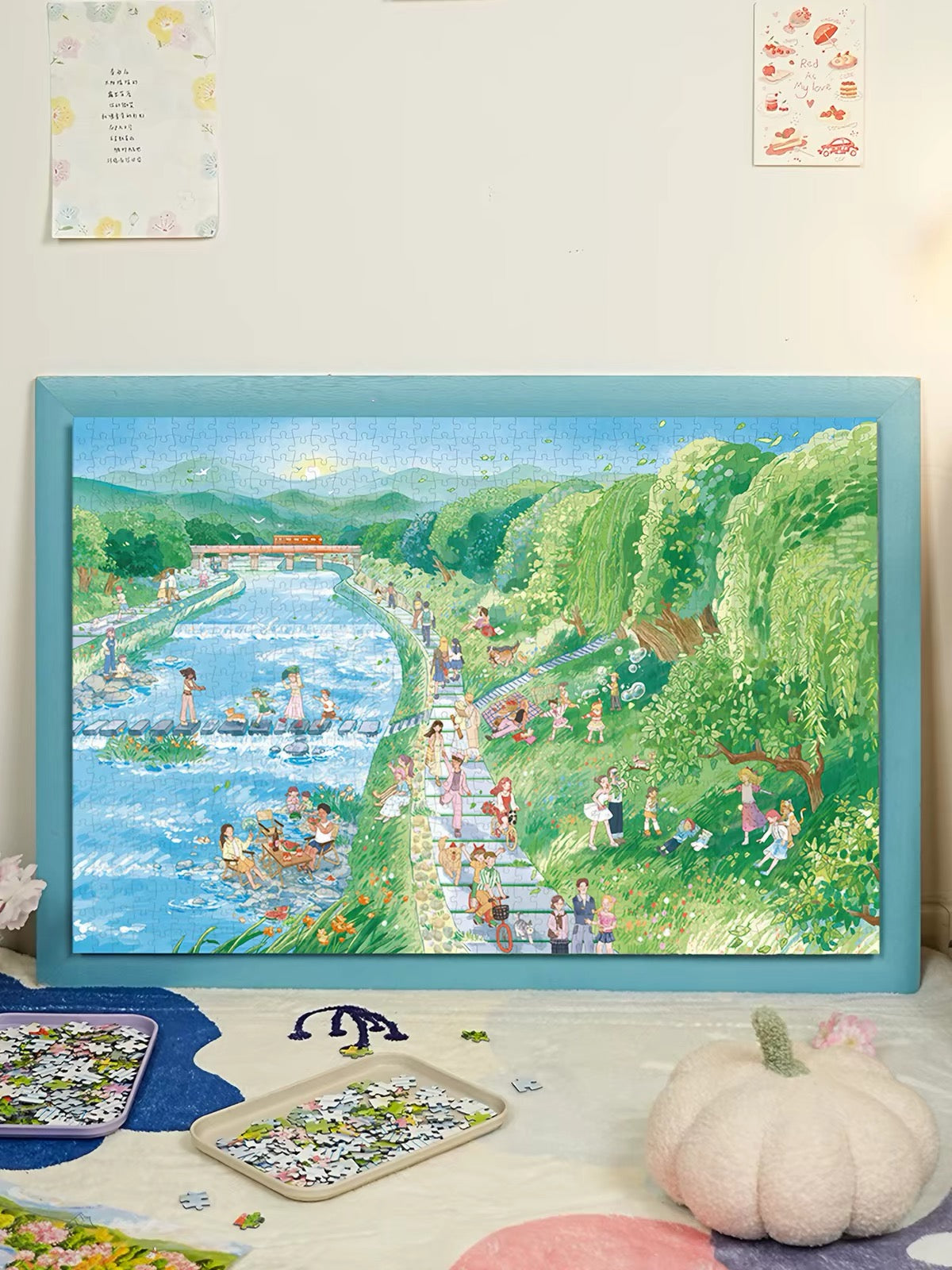 Momibook Kamogawa Riverside Escape 1000 Piece Jigsaw Puzzle Momibook