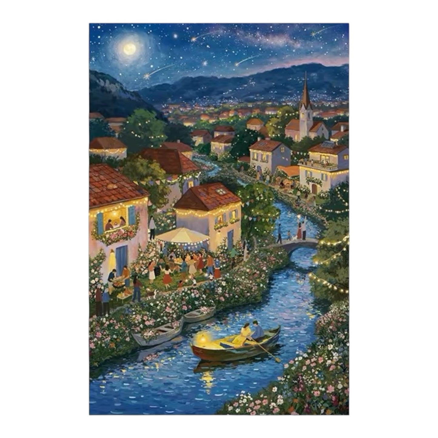 Momibook Starlight Along the River 1000 Piece Jigsaw Puzzle Momibook