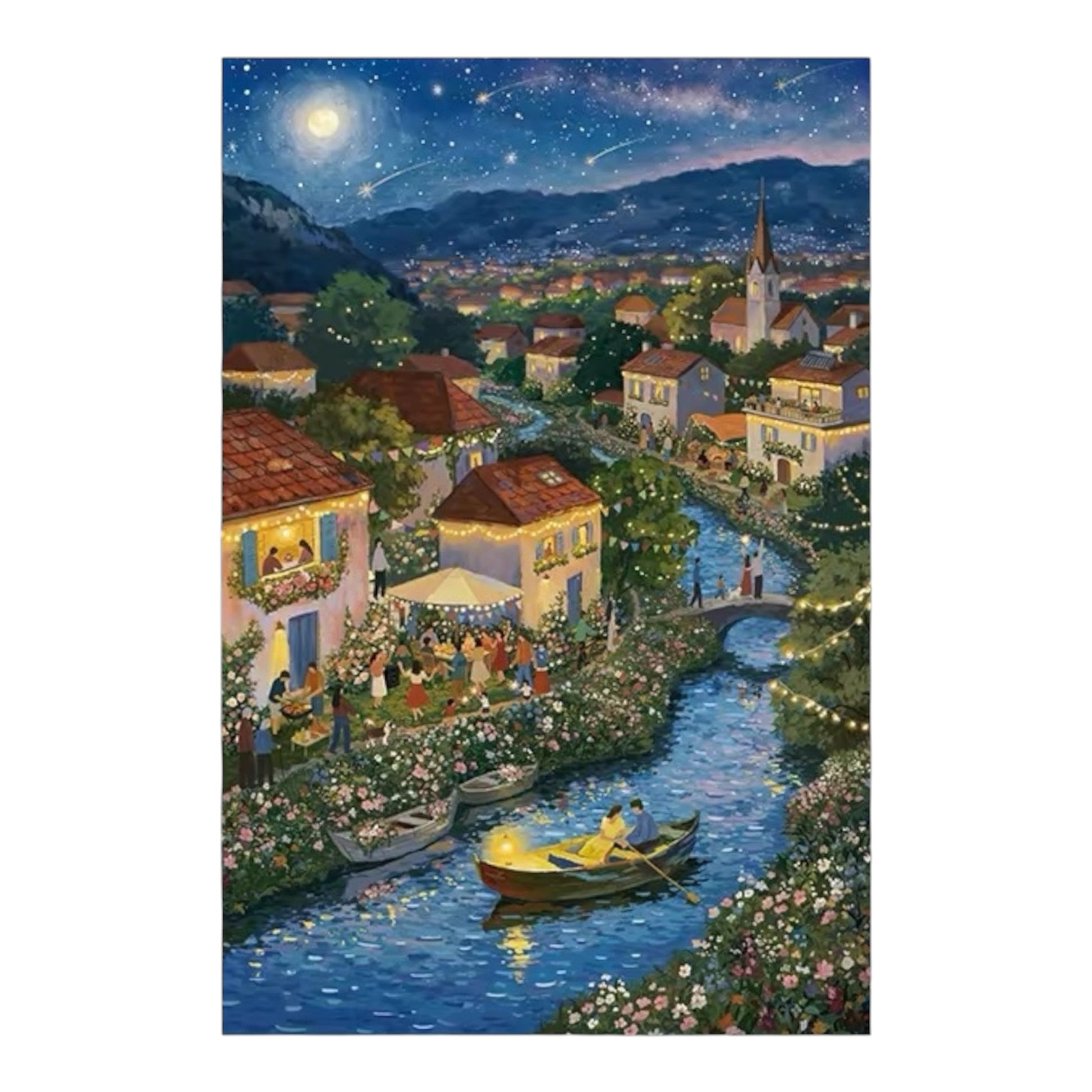 Momibook Starlight Along the River 1000 Piece Jigsaw Puzzle Momibook