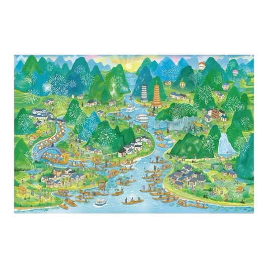 Momibook Sunrise Mountain Panorama 1000 Piece Jigsaw Puzzle Momibook