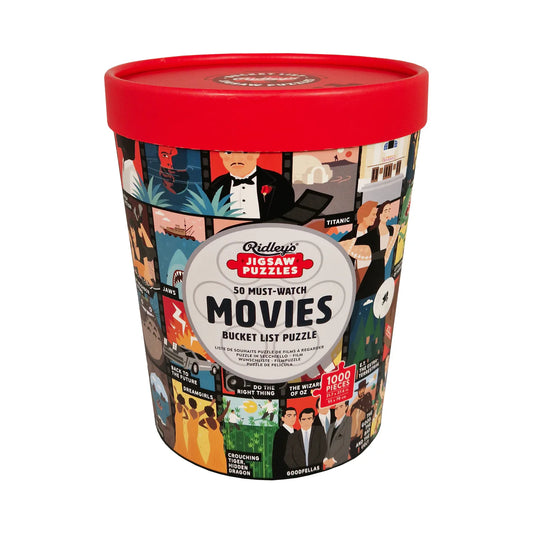 50 Must-Watch Movies Bucket List 1000 Piece Puzzle