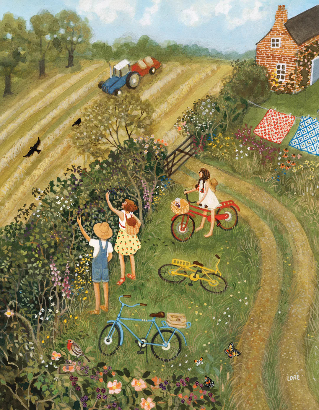 Along the Hedgerow Mini 100 Piece Mini Puzzle New York Puzzle Company