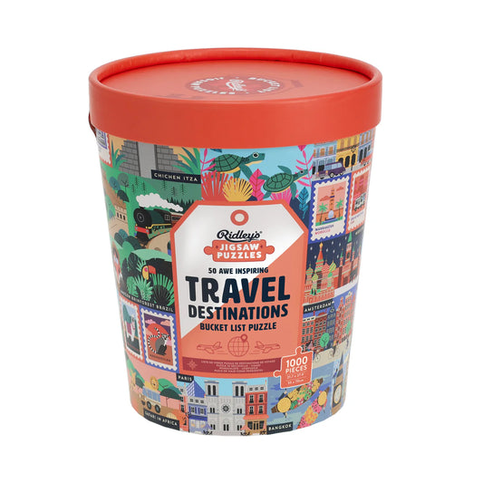 50 Awe-Inspiring Travel Destinations Bucket List 1000 Piece Jigsaw Puzzle