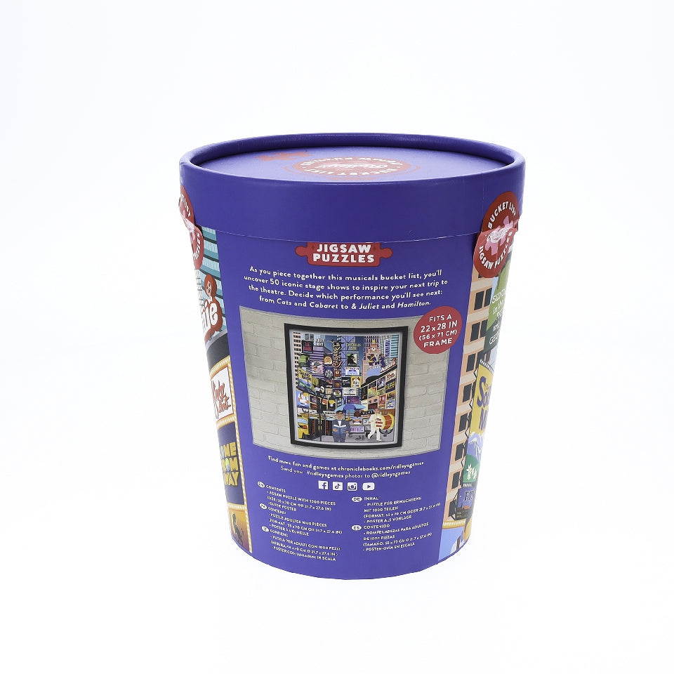 50 Must-See Musicals Bucket List 1000 Piece Jigsaw Puzzle