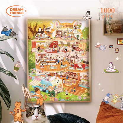 Meow Cafe 1000 Piece Puzzle