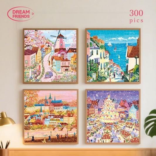 Four Seasons Village Puzzle Set