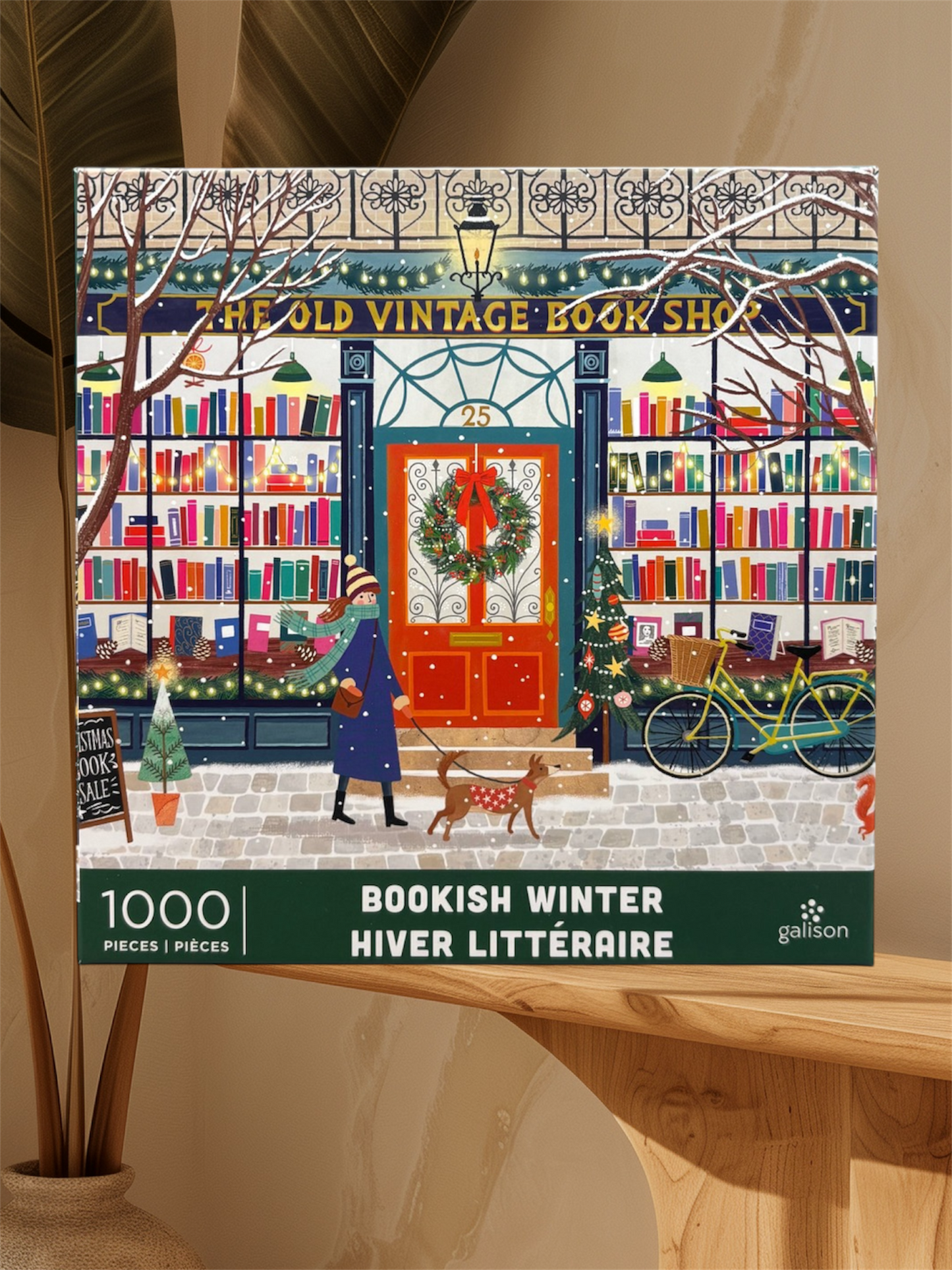 Galison Bookish Winter 1000 Piece Puzzle