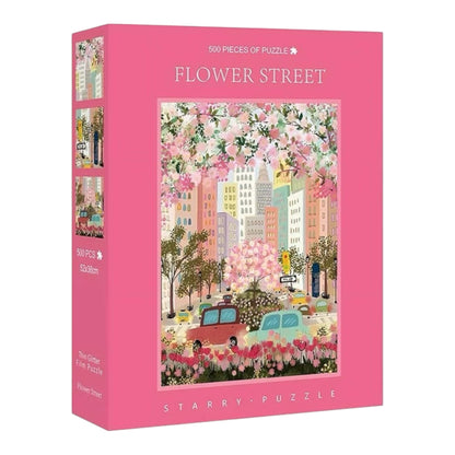 Flower Street 500 Piece Puzzle