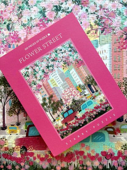 Flower Street 500 Piece Puzzle