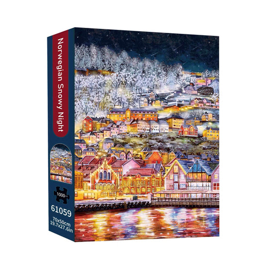 Norwegian Snowy Night 500 Piece Puzzle