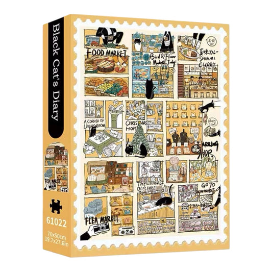 Black Cat’s Diary 1000 Piece Jigsaw Puzzle