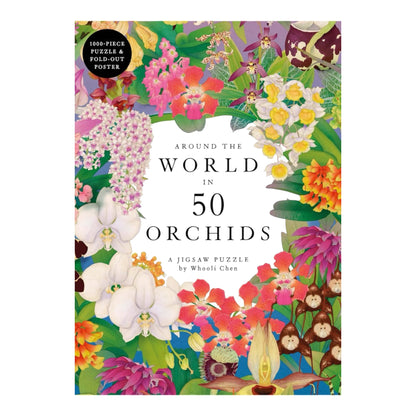 Around the World in 50 Orchids 1000 Piece Jigsaw Puzzle